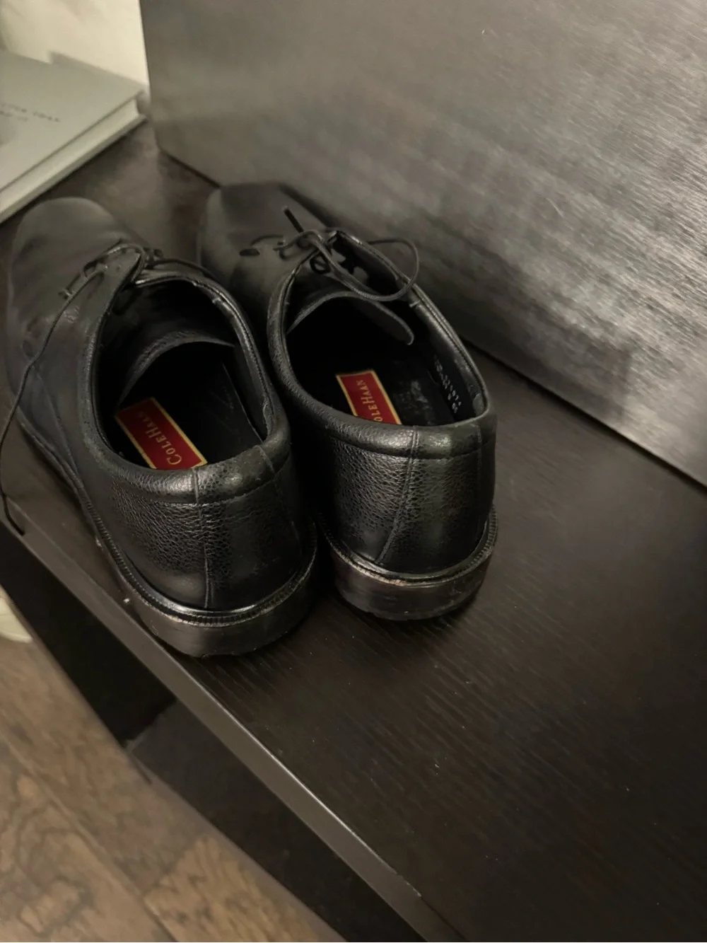 Cole Haan Black Leather Derby Shoes